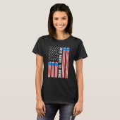 Just Here To Bang Fireworks With USA Flag 4th Of J Tシャツ (正面フル)