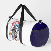 Just Here to Bang" - Patriotic Raccoon ダッフルバッグ (右コーナー)