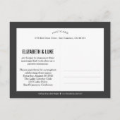 Just Hitched 結婚's Announcements – ホワイト 案内ポストカード (裏面)