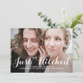 Just Hitched Editable Color 結婚's Announcement サンキューカード (スタンド正面)