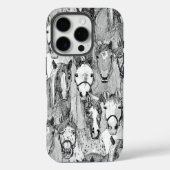 just horses black white Case-Mate iPhoneケース (裏面)