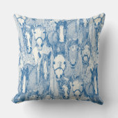 just horses cobalt blue half pearl クッション (正面)