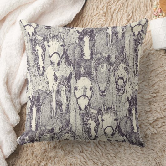 just horses mulberry pearl クッション (ブランケット)