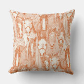 just horses orange half pearl クッション (正面)