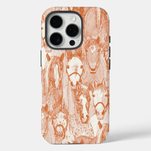 just horses orange half pearl Case-Mate iPhoneケース (裏面)
