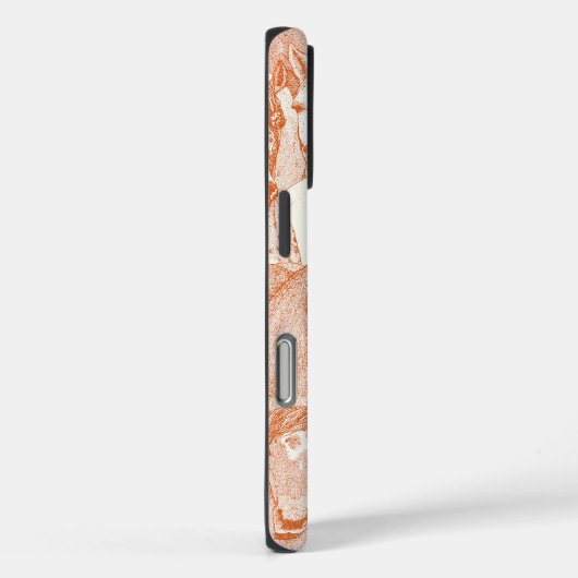 just horses orange half pearl Case-Mate iPhoneケース (裏面 / 右)