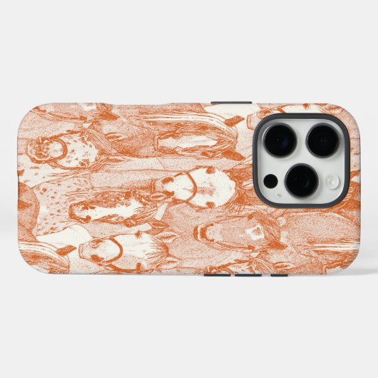 just horses orange half pearl Case-Mate iPhoneケース (裏面 (横))