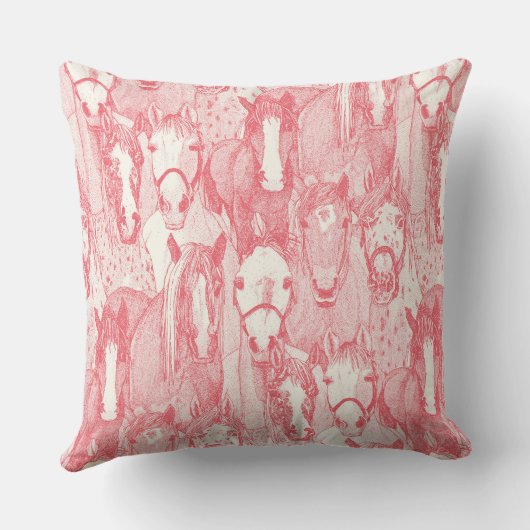 just horses rose pink half pearl クッション (裏面)