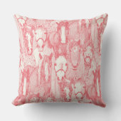 just horses rose pink half pearl クッション (正面)
