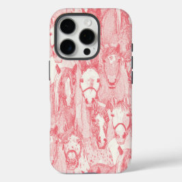 just horses rose pink half pearl iPhone 16 proケース