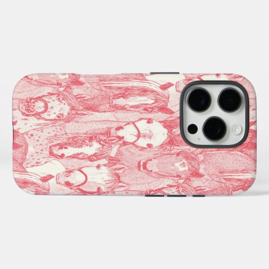just horses rose pink half pearl Case-Mate iPhoneケース (裏面 (横))