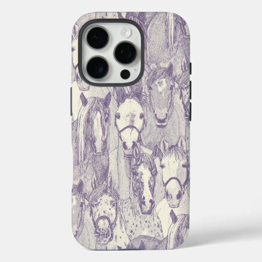 just horses violet pearl Case-Mate iPhoneケース (裏面)