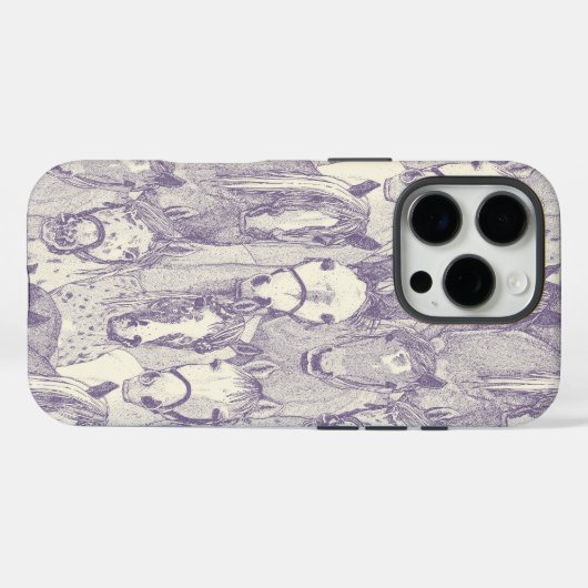 just horses violet pearl Case-Mate iPhoneケース (裏面 (横))