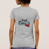 Just Hug Cute Heart Ribbon tee Tシャツ (裏面)
