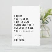 Just In CaseあなたはOkサポートカード 招待状 (スタンド正面)