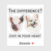 Just in your head- Tierschutz Aufkleber シール (シート)