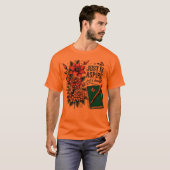 Just is Aspireデザインwith Flowers Tシャツ (正面フル)
