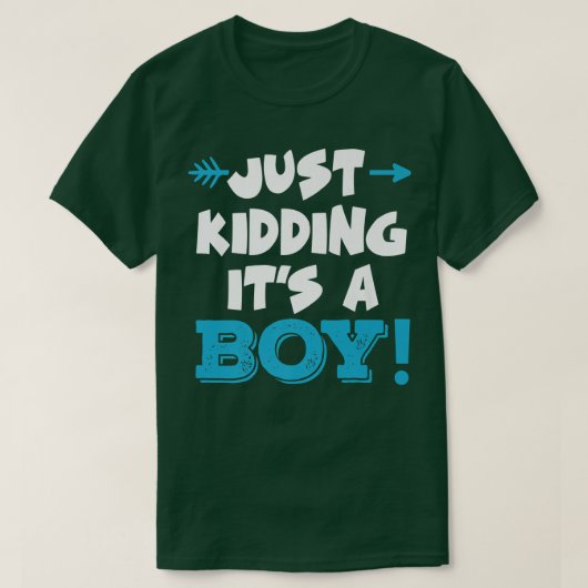 Just Jerugh It's a Boy Blue Girl おもしろい Gender Rev Tシャツ (デザイン正面)
