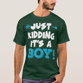 Just Jerugh It's a Boy Blue Girl おもしろい Gender Rev Tシャツ