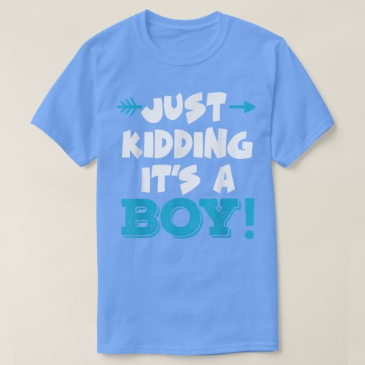 Just Jerugh It's a Boy Blue Girl おもしろい Gender Rev Tシャツ (デザイン正面)