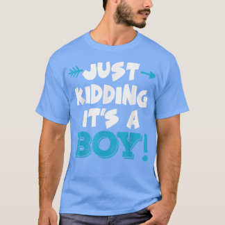 Just Jerugh It's a Boy Blue Girl おもしろい Gender Rev Tシャツ