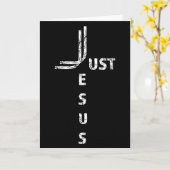 Just Jesus Minimal Cross Back Design For Christian カード (黄色い花)