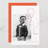 Just Joyful Holiday Photo Card 招待状 (正面/裏面)