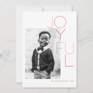 Just Joyful Holiday Photo Card 招待状