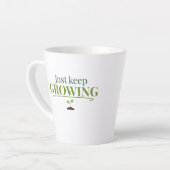 Just Keep Growing Plant Lover– Gardening & Nature カフェラテマグ (左アングル)