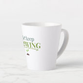Just Keep Growing Plant Lover– Gardening & Nature カフェラテマグ (右アングル)