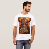 Just Keep Smiling Evil Demon Dark Fantasy Art Tシャツ (正面フル)
