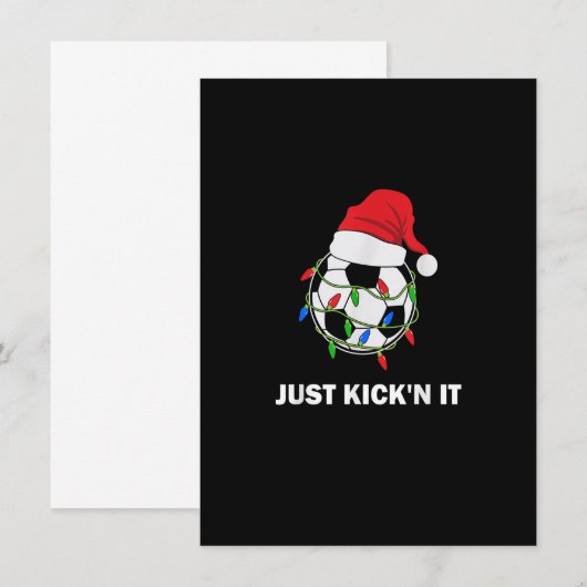 Just Kick'n It Christmas Soccer Ball Lights 招待状 (正面/裏面)
