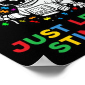 Just Let Me Stim Bro おもしろい Autism Awareness Astron ポスター (角)