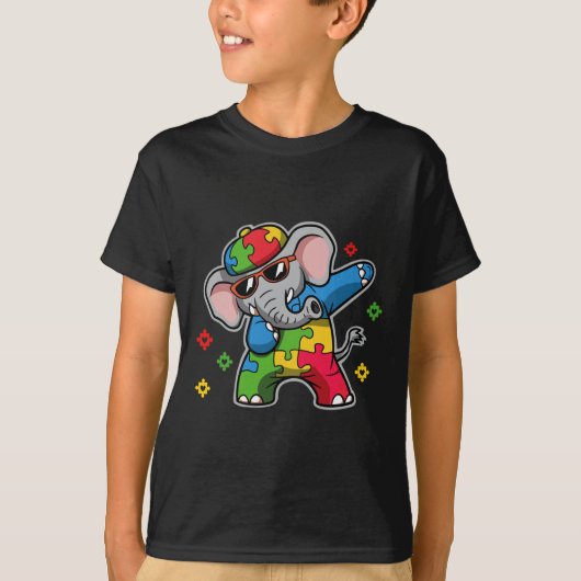 Just Let Me Stim Bro Autism Areness Elephant Gif Tシャツ (正面)