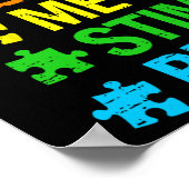 Just Let Me Stim Bro Autism Awareness Funny Boys T ポスター (角)