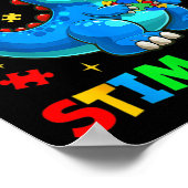 Just Let Me Stim Bro Bro Brh Autism Awareness Auti ポスター (角)