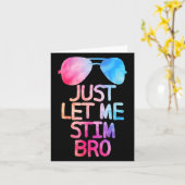 Just Let Me Stim Bro Cute Graphic引用文 カード (黄色い花)