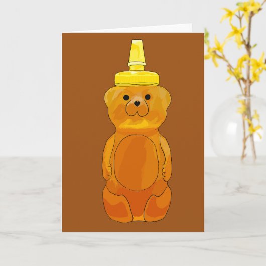 Just Like Honey marrón greeting cards カード (黄色い花)