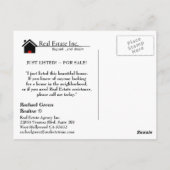 JUST LISTED 実在 Estateはがき ポストカード (裏面)