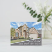 JUST LISTED Gray Blueエステート実在マーケティング ポストカード (スタンド正面)