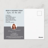 JUST LISTED Gray Blueエステート実在マーケティング ポストカード (裏面)