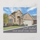 JUST LISTED Gray Blueエステート実在マーケティング ポストカード (正面)