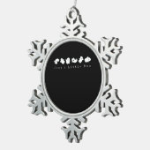 Just Little Boo Creative Casual Look スノーフレークピューターオーナメント (右)