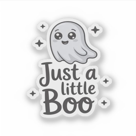 Just Little Boo Funny Design シール (正面)