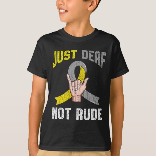 Just Looper Not Unrounalアパレル認識度ASL言語 Tシャツ (正面)