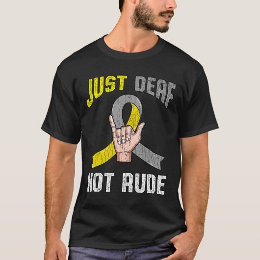 Just Looper Not Unrounalアパレル認識度ASL言語 Tシャツ (正面)
