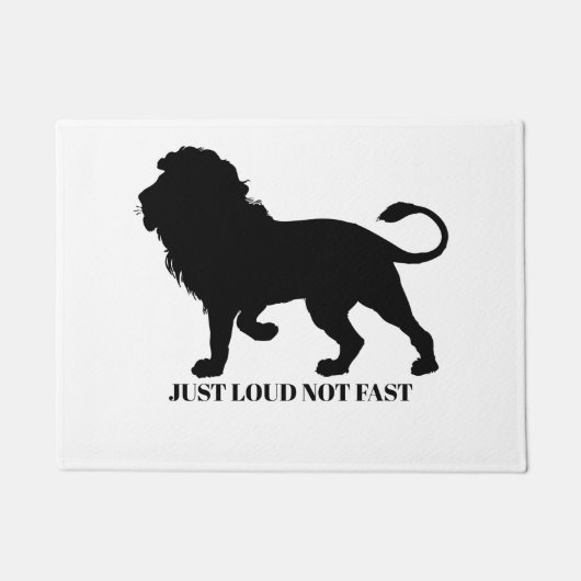 JUST LOUD NOT FAST ドアマット (正面)