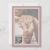 Just love書道バラ金ゴールド&フォト結婚ズ 招待状 (裏面)