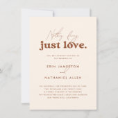 Just Love | クリームとテラコッタのレトロな結婚式 招待状 (正面)