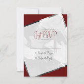 Just Love モダン Minimalist結婚の写真 出欠カード (正面)